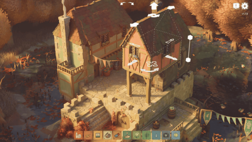 Construção no jogo Tiny Glade