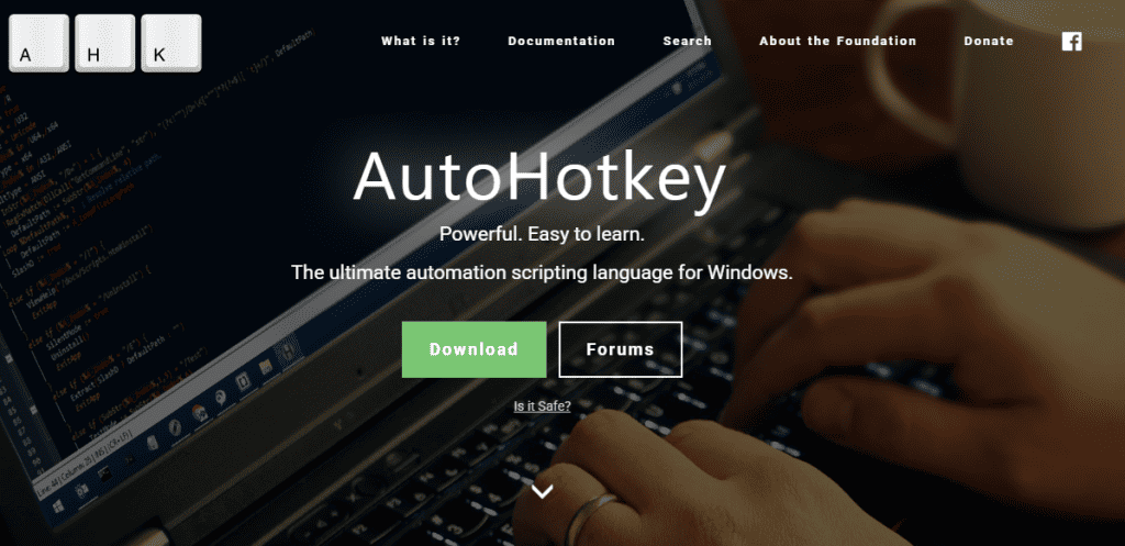 Imagem de background do site AutoHotKey