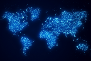 Foto ilustrativa de um mundo conectado pela tecnologia