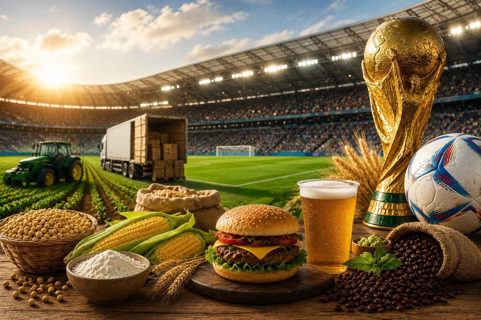 Da tecnologia do gramado à cerveja da torcida, o agronegócio atua como o motor invisível por trás do maior torneio do planeta
