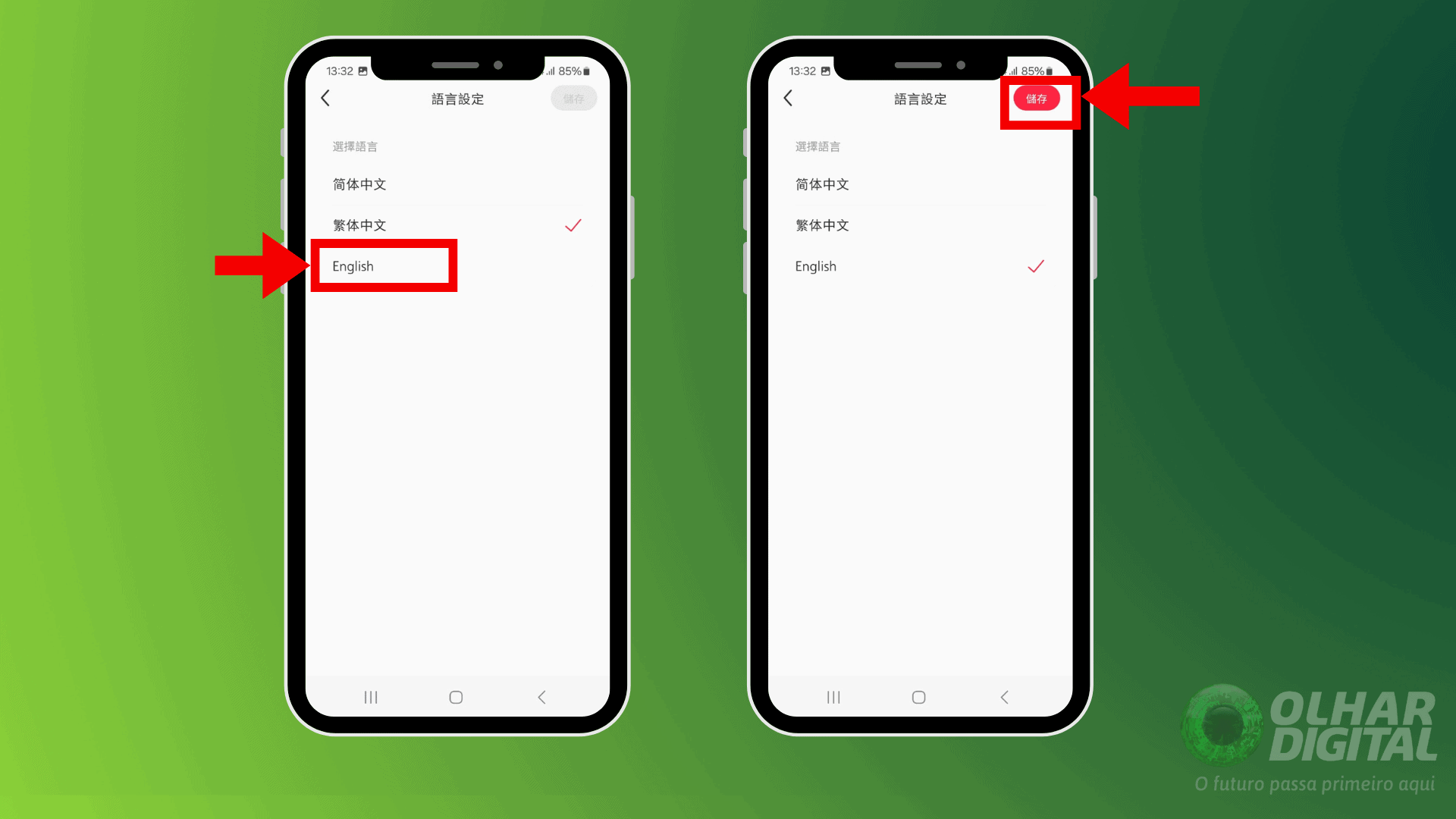 Imagem do passo 2 para a troca de idioma no aplicativo RedNote