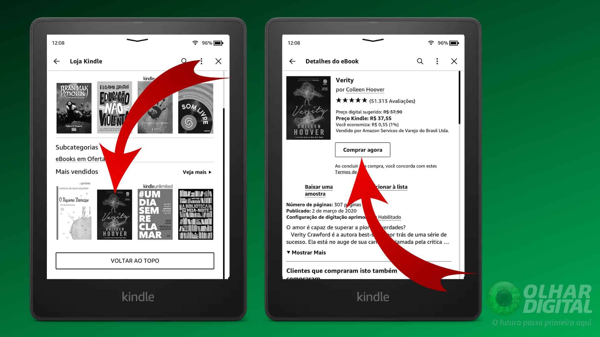 Imagem para ilustrar tutorial de como baixar livro para o Kindle