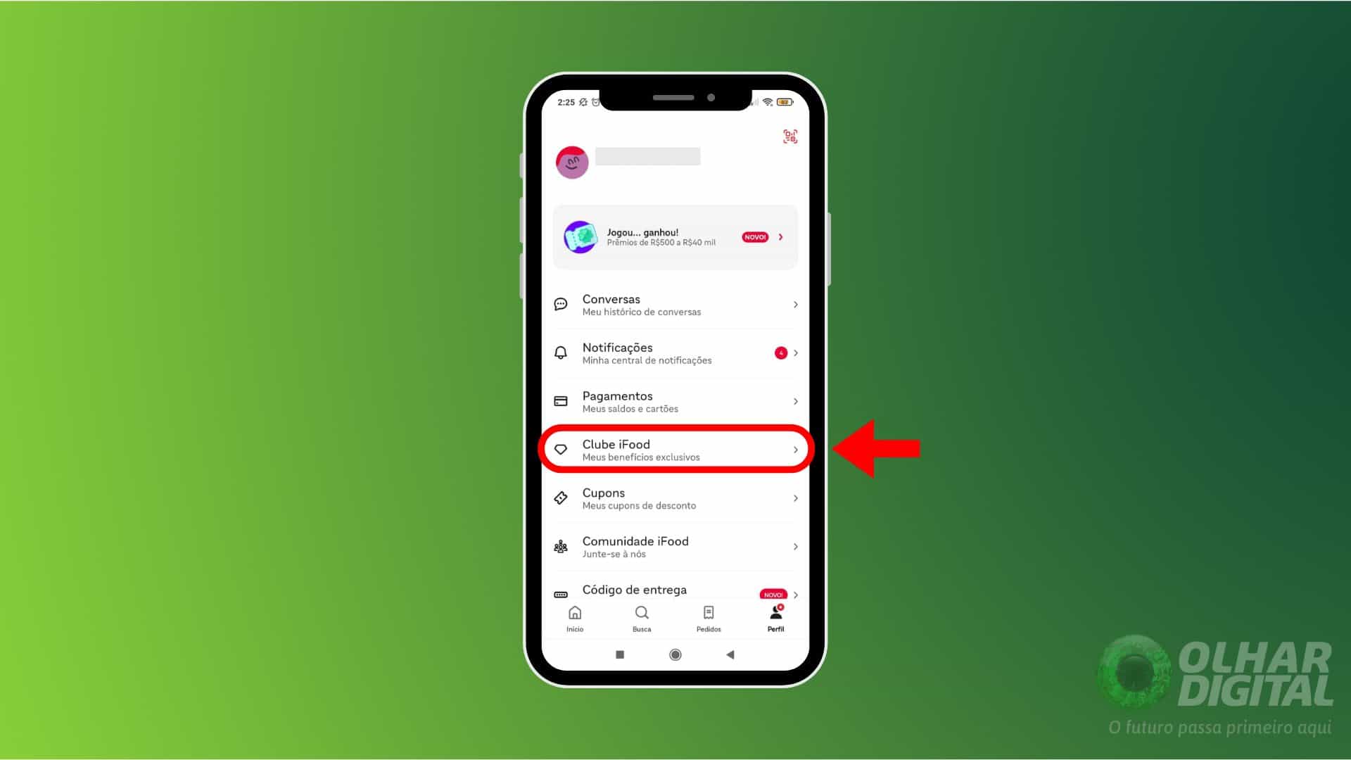 Tutorial de cancelamento do Clube iFood