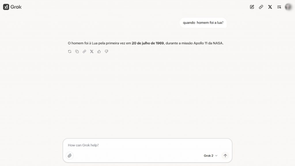 Gerando textos no Grok