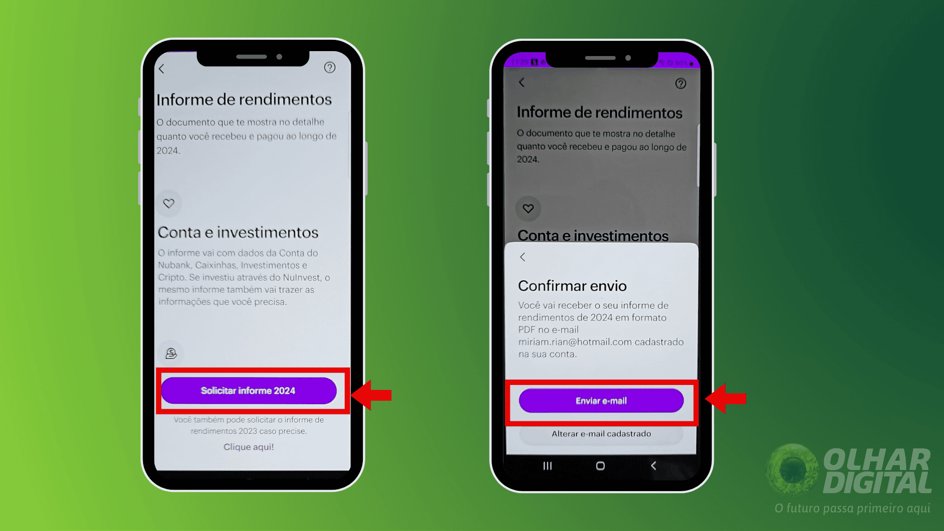 Passo 3 para acessar informe de rendimentos no Nubank