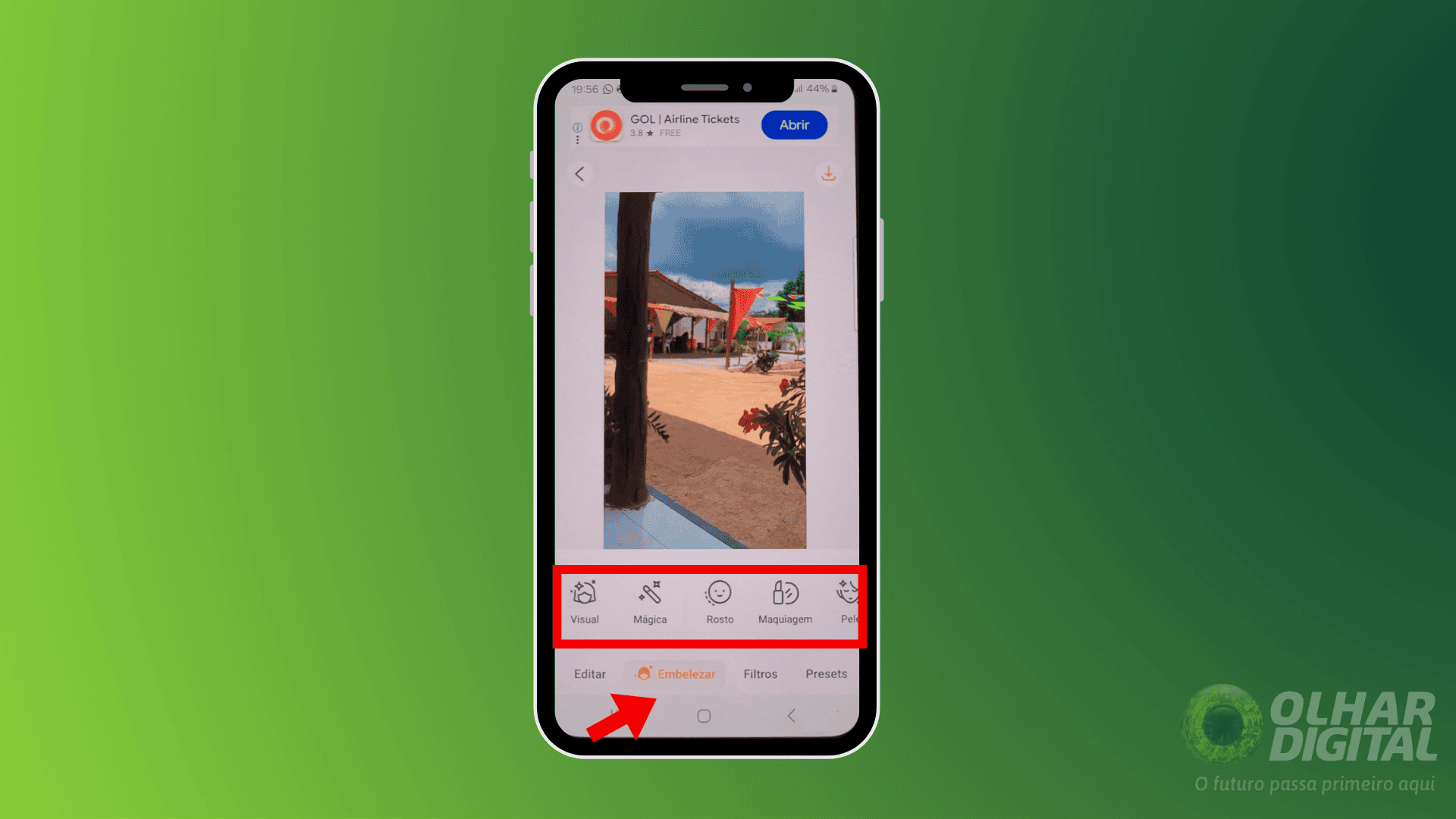 Passo 7 para usar o AirBrush