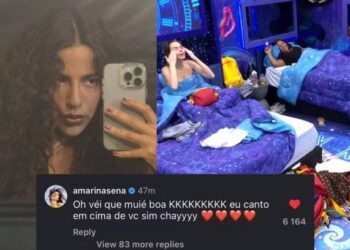 Marina Sena reage à cantada de Chaiany no BBB 26