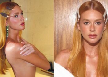 Marina Ruy Barbosa surge de topless em campanha e impressiona