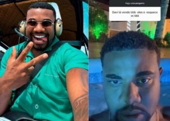 Na piscina, Davi Brito diz que “não tem tempo” para assistir BBB