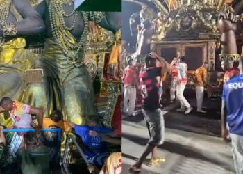 Homem tem perna esmagada por carro alegórico da União de Maricá