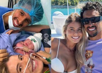 Marquinhos, da Selação, e Carol celebram nascimento do 4º filho