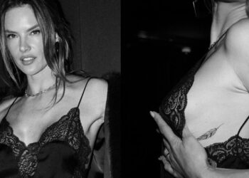 Alessandra Ambrósio revela tatuagem em nova foto sensual