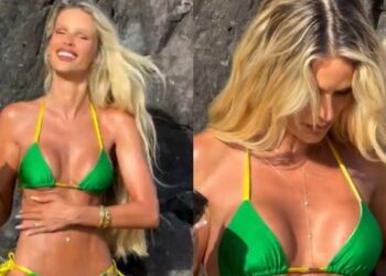 Yasmin Brunet surge de biquíni fininho e exibe corpão: “Bronze”
