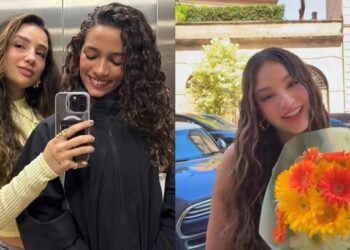 Romântica, Rayssa Leal manda buquê e ganha declaração da namorada