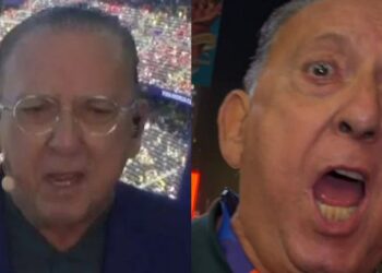 Galvão Bueno filma caos na Copa e dispara: “Enlouqueceu!”