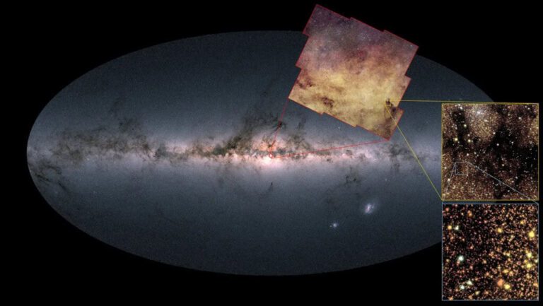 Uma-imagem-da-Via-Lctea-vista-da-Terra-mostrando-duas-ampliaes-da-rea-alvo-do-Euclid-1024x577-1